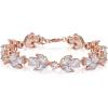 imageSWEETV Marquise Wedding BraceletCubic Zirconia Bridal Bracelets Crystal Rhinestone Bracelets for Brides Bridesmaids Women Rose GoldSilver Tennis BraceletWedding Jewelry GiftsRose Gold