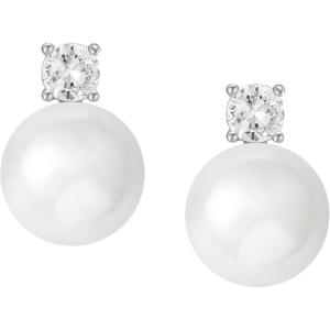 imageSWEETV Minimalist Pearl Drop Dangle Earrings for Women Elegant Wedding Bridal Stud Earrings for Brides BridesmaidsProm Jewelry GiftsStyle5Silver