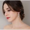 imageSWEEETV Bridal Wedding Earrings for Brides BridesmaidesMarquise Teardrop Earrings for Women Cubic Zirconia Drop and Dangle Earrings for Prom or PageantJewelrySilver