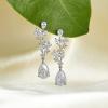 imageSWEEETV Bridal Wedding Earrings for Brides BridesmaidesMarquise Teardrop Earrings for Women Cubic Zirconia Drop and Dangle Earrings for Prom or PageantJewelrySilver