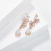 imageSWEEETV Bridal Wedding Earrings for Brides BridesmaidesMarquise Teardrop Earrings for Women Cubic Zirconia Drop and Dangle Earrings for Prom or PageantJewelryRose Gold