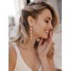 imageSWEETV 14K Gold Plated Long Pearl Drop Dangle Earrings for Women Tassel Chain Baroque Pearl Wedding Bridal Earrings for Brides Bridesmaids Prom Jewelry Gifts01GoldBaroque Pearls