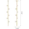 imageSWEETV 14K Gold Plated Long Pearl Drop Dangle Earrings for Women Tassel Chain Baroque Pearl Wedding Bridal Earrings for Brides Bridesmaids Prom Jewelry Gifts05GoldTassel earrings