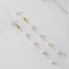 imageSWEETV 14K Gold Plated Long Pearl Drop Dangle Earrings for Women Tassel Chain Baroque Pearl Wedding Bridal Earrings for Brides Bridesmaids Prom Jewelry Gifts03GoldRound Pearls