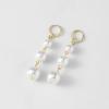 imageSWEETV 14K Gold Plated Long Pearl Drop Dangle Earrings for Women Tassel Chain Baroque Pearl Wedding Bridal Earrings for Brides Bridesmaids Prom Jewelry Gifts04GoldHuggie