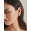 imageSWEETV Bridal Wedding Earrings for Brides Bridesmaid Marquise Cubic Zirconia Rhinestone Cluster Earrings for Women PromGold