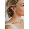 imageSWEETV Bridal Wedding Earrings for Brides Bridesmaid Marquise Cubic Zirconia Rhinestone Cluster Earrings for Women PromRose Gold