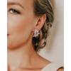 imageSWEETV Bridal Wedding Earrings for Brides Bridesmaid Marquise Cubic Zirconia Rhinestone Cluster Earrings for Women PromSilver