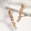 imageSWEETV Cubic Zirconia Bridal Earrings for Women Brides Crystal Chandelier Wedding Drop Earrings for Prom or Pageant06Champagne