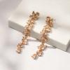 imageSWEETV Cubic Zirconia Bridal Earrings for Women Brides Crystal Chandelier Wedding Drop Earrings for Prom or Pageant06Champagne