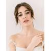imageSWEETV Cubic Zirconia Bridal Earrings for Women Brides Crystal Chandelier Wedding Drop Earrings for Prom or PageantGold