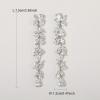 imageSWEETV Cubic Zirconia Bridal Earrings for Women Brides Crystal Chandelier Wedding Drop Earrings for Prom or PageantSilver