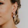 imageSWEETV Cubic Zirconia Teardrop Bridal Earrings Rhinestone Dangle Earrings for Wedding Prom AnniversaryStyle1Rose Gold