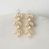 imageSWEETV Cubic Zirconia Wedding Earrings for Brides Bridesmaids Elegant Marquise Bridal Dangling Earrings Crystal Drop earrings for Women Jewelry GiftsGold