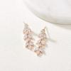 imageSWEETV Cubic Zirconia Wedding Earrings for Brides Bridesmaids Elegant Marquise Bridal Dangling Earrings Crystal Drop earrings for Women Jewelry GiftsRose Gold