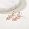 imageSWEETV Cubic Zirconia Wedding Earrings for Brides Bridesmaids Elegant Marquise Bridal Dangling Earrings Crystal Drop earrings for Women Jewelry GiftsRose Gold