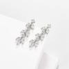 imageSWEETV Cubic Zirconia Wedding Earrings for Brides Bridesmaids Elegant Marquise Bridal Dangling Earrings Crystal Drop earrings for Women Jewelry GiftsSilver