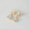 imageSWEETV Elegant Bridal Wedding Earrings for Brides Bridesmaids Cubic Zirconia Teardrop Dangle Earrings for Women Formal JewelryGold