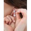 imageSWEETV Elegant Bridal Wedding Earrings for Brides Bridesmaids Cubic Zirconia Teardrop Dangle Earrings for Women Formal JewelrySilver