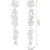 imageSWEETV Long Rhinestone Dangle Earrings for Women Wedding Bridal Earrings for Brides Crystal Chandelier Drop Earrings for Prom or PageantClearSilver Tone