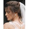 imageSWEETV Marquise Cubic Zirconia Wedding Bridal Stud Earrings for Brides Bridesmaids Crystal Pearl Rhinestone Stud Earrings for Women Prom Party Jewelry GiftsSilverCubic Zirconia