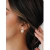 imageSWEETV Marquise Cubic Zirconia Wedding Bridal Stud Earrings for Brides Bridesmaids Crystal Pearl Rhinestone Stud Earrings for Women Prom Party Jewelry GiftsGold