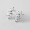 imageSWEETV Marquise Cubic Zirconia Wedding Bridal Stud Earrings for Brides Bridesmaids Crystal Pearl Rhinestone Stud Earrings for Women Prom Party Jewelry GiftsSilverCubic Zirconia