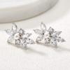 imageSWEETV Marquise Cubic Zirconia Wedding Bridal Stud Earrings for Brides Bridesmaids Crystal Pearl Rhinestone Stud Earrings for Women Prom Party Jewelry GiftsSilver