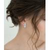 imageSWEETV Marquise Cubic Zirconia Wedding Bridal Stud Earrings for Brides Bridesmaids Crystal Pearl Rhinestone Stud Earrings for Women Prom Party Jewelry GiftsSilver