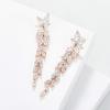 imageSWEETV Marquise Cubic Zirconia Wedding Earrings for Women Brides Crystal Chandelier Bridal Drop Earrings for Prom PageantRose Gold