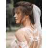 imageSWEETV Marquise Wedding Dangle Earrings for Brides Bridesmaid Crystal Long Bridal Earrings for Women PromGold