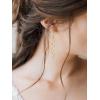 imageSWEETV Marquise Wedding Dangle Earrings for Brides Bridesmaid Crystal Long Bridal Earrings for Women PromGold