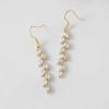 imageSWEETV Marquise Wedding Dangle Earrings for Brides Bridesmaid Crystal Long Bridal Earrings for Women PromGold