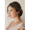 imageSWEETV Marquise Wedding Dangle Earrings for Brides Bridesmaid Crystal Long Bridal Earrings for Women PromRose Gold