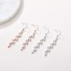 imageSWEETV Marquise Wedding Dangle Earrings for Brides Bridesmaid Crystal Long Bridal Earrings for Women PromSilver