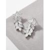 imageSWEETV Marquise Wedding Earrings for Brides Bridal Bridesmaid Earrings for Wedding Cubic Zirconia Dangle Drop Earrings for WomenSilver