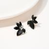 imageSWEETV Sparkly Rhinestone Stud Earrings for Women Crystal Wedding Bridal Earrings for BridesCluster Bridesmaid Earrings Prom Formal Party JewelryBlackGold Tone