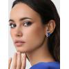 imageSWEETV Sparkly Rhinestone Stud Earrings for Women Crystal Wedding Bridal Earrings for BridesCluster Bridesmaid Earrings Prom Formal Party JewelryBlueGold Tone