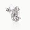 imageSWEETV Teardrop Bridal Earrings for Wedding Prom  Elegant Cubic Zirconia Stud Earrings for women brides bridesmaids2Silver