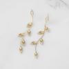 imageSWEETV Vine Wedding Earrings for Brides Bridesmaid Cubic Zirconia Bridal Earrings for Wedding 18K Gold PlatedSilver Rhinestone Dangling Earrings for Women Prom Party Jewelry GiftsGold