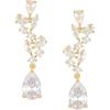 imageSWEEETV Bridal Wedding Earrings for Brides BridesmaidesMarquise Teardrop Earrings for Women Cubic Zirconia Drop and Dangle Earrings for Prom or PageantJewelryGold