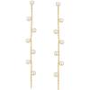 imageSWEETV 14K Gold Plated Long Pearl Drop Dangle Earrings for Women Tassel Chain Baroque Pearl Wedding Bridal Earrings for Brides Bridesmaids Prom Jewelry Gifts05GoldTassel earrings