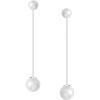 imageSWEETV 14K Gold Plated Long Pearl Drop Dangle Earrings for Women Tassel Chain Baroque Pearl Wedding Bridal Earrings for Brides Bridesmaids Prom Jewelry Gifts09SilverBall