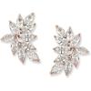 imageSWEETV Bridal Wedding Earrings for Brides Bridesmaid Marquise Cubic Zirconia Rhinestone Cluster Earrings for Women PromRose Gold