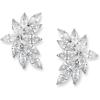 imageSWEETV Bridal Wedding Earrings for Brides Bridesmaid Marquise Cubic Zirconia Rhinestone Cluster Earrings for Women PromSilver