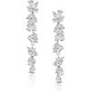imageSWEETV Cubic Zirconia Bridal Earrings for Women Brides Crystal Chandelier Wedding Drop Earrings for Prom or PageantSilver