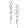 imageSWEETV Marquise Cubic Zirconia Wedding Earrings for Women Brides Crystal Chandelier Bridal Drop Earrings for Prom PageantRose Gold