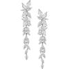 imageSWEETV Marquise Cubic Zirconia Wedding Earrings for Women Brides Crystal Chandelier Bridal Drop Earrings for Prom PageantSilver