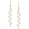 imageSWEETV Marquise Wedding Dangle Earrings for Brides Bridesmaid Crystal Long Bridal Earrings for Women PromGold