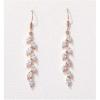 imageSWEETV Marquise Wedding Dangle Earrings for Brides Bridesmaid Crystal Long Bridal Earrings for Women PromRose Gold